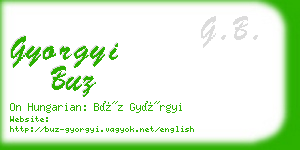gyorgyi buz business card